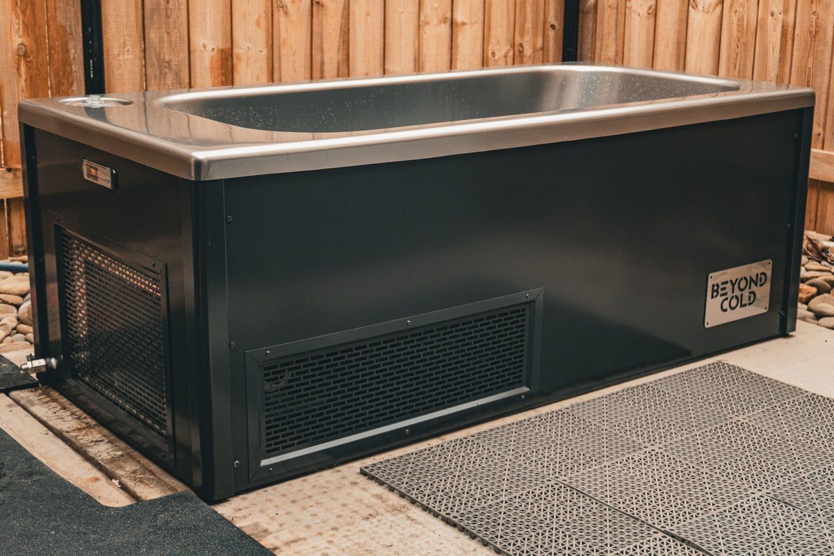 Beyond Cold Summit integrated cold plunge in a spa setting